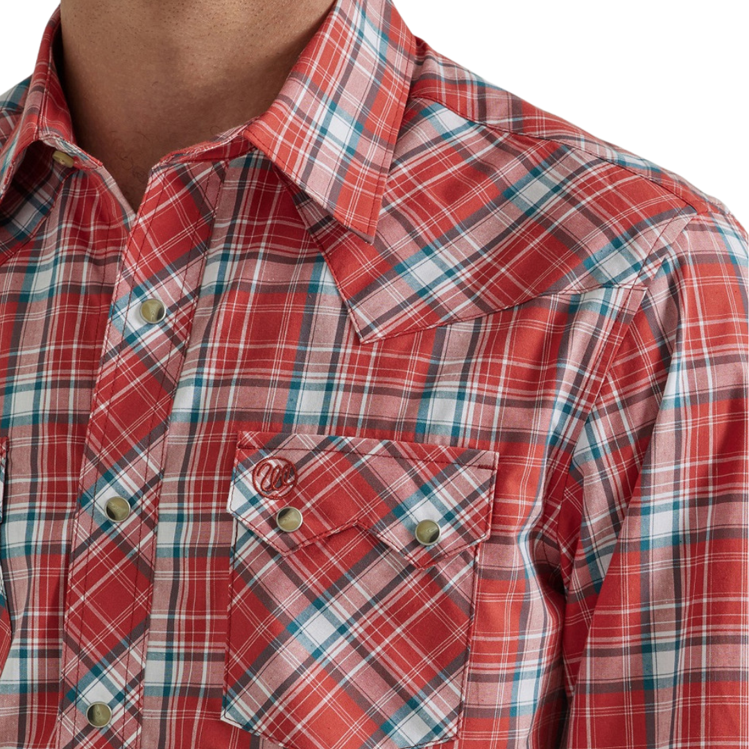 Wrangler Men's Retro Core Plaid Red Shirt