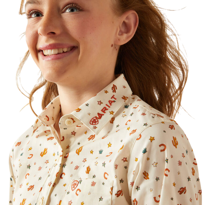 Ariat Youth Girl´s Team Kirby Sienna Allover Print Shirt