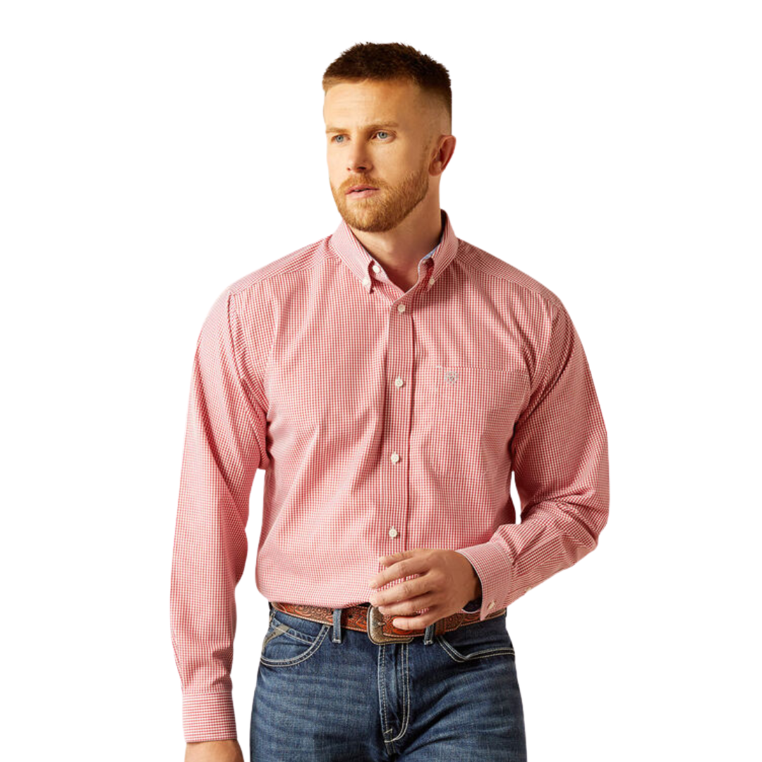 Ariat Men's Wrinkle Free Dane Classic Red Shirt