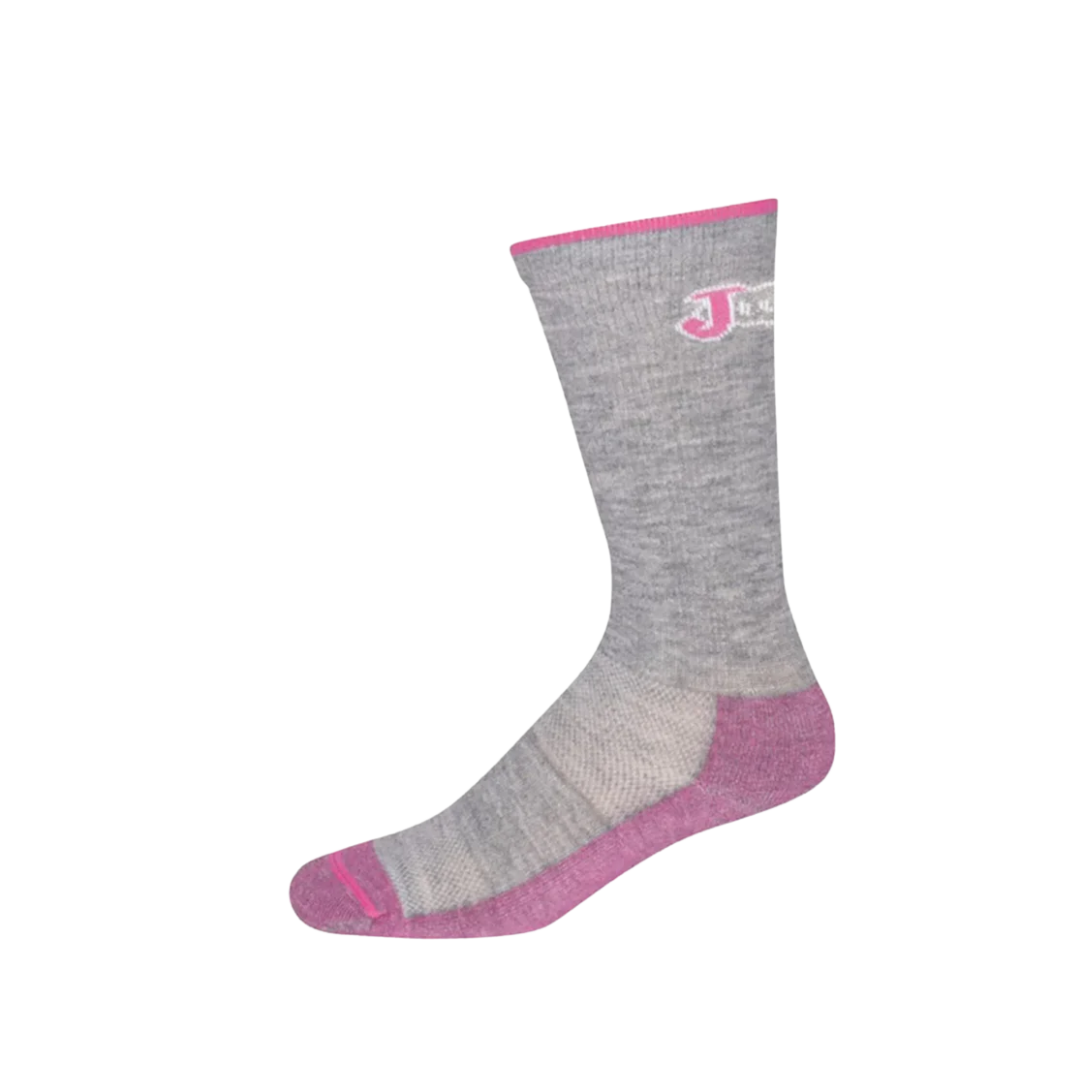 Justin Women's Pink Boot Socks