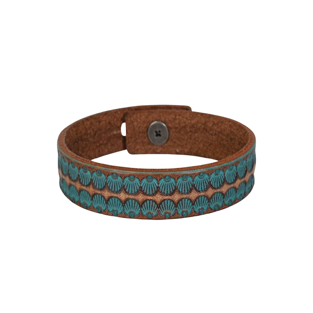 Justin Women's Saddle Leather Brown Bracelet