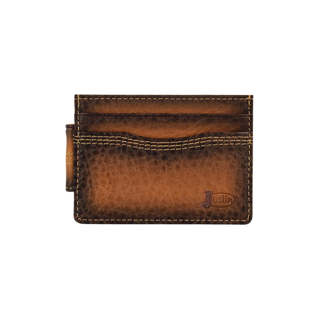 Justin Men's Card Burnished Brown Wallet| Western Style Wallets