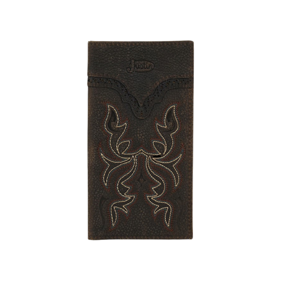Justin Men's Boot Stitch Rodeo Brown Wallet