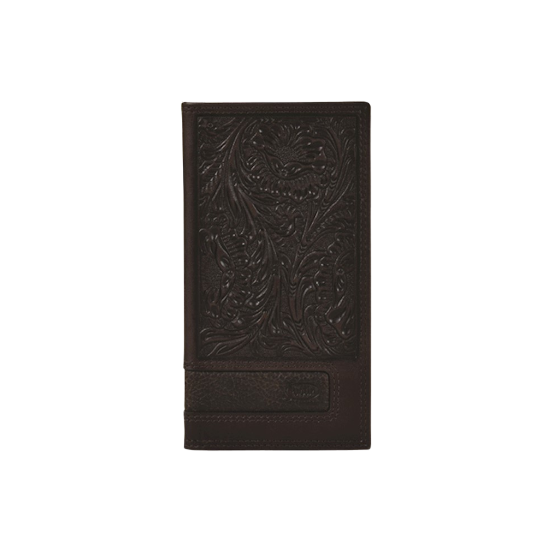 Justin Men's Rodeo Tooled Brown Wallet
