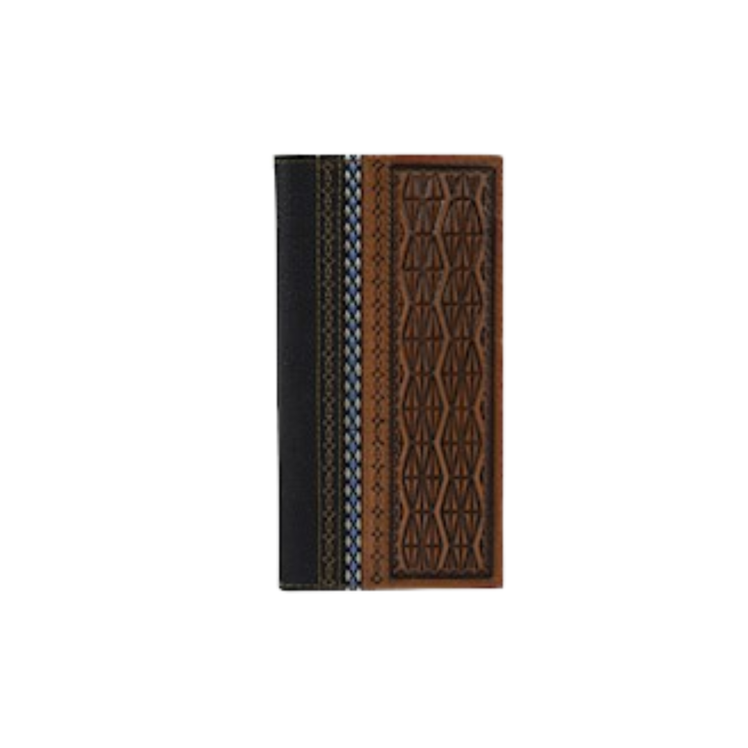 Justin Women's Rodeo Diamond Tooling Black Wallet