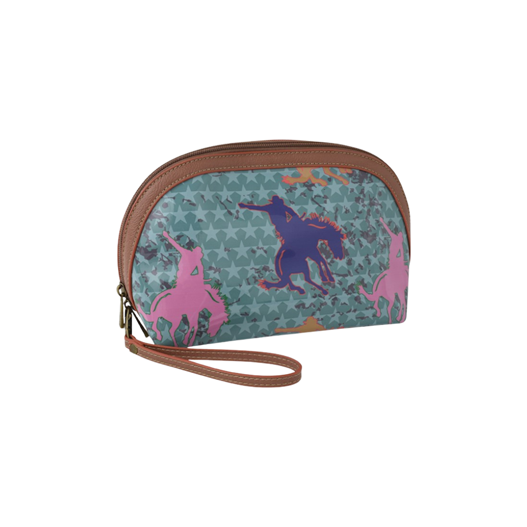 Catchfly Women's Dome Cosmetic Bronco Brown Bag