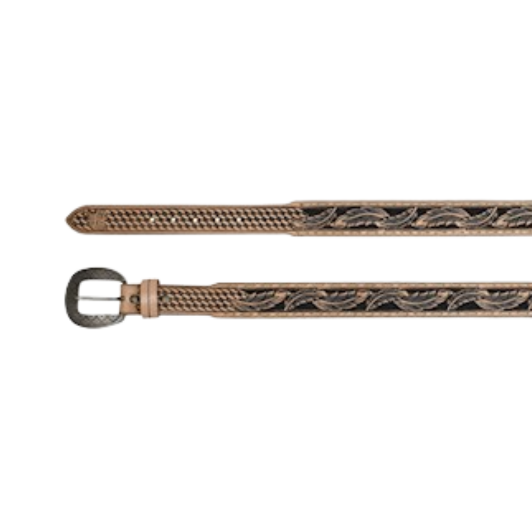 Red Dirt Men´s Vachetta Tooling Overlay Light Brown Belt