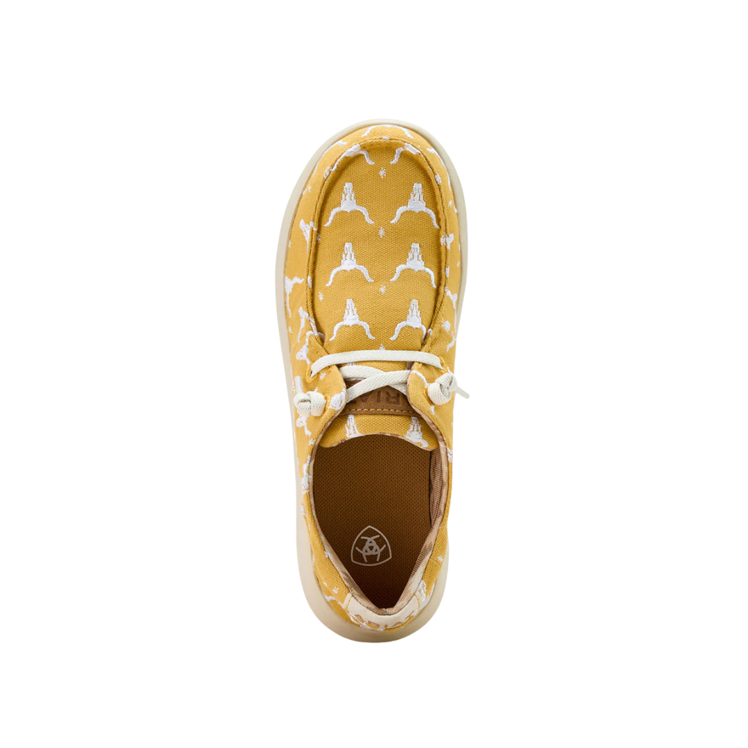 Ariat Women's Hilo Doodle Mustard Steer Heads Shoes