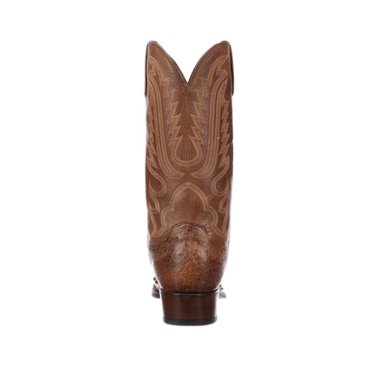 Lucchese Men’s Luke Full Quill Ostrich Brown Boots