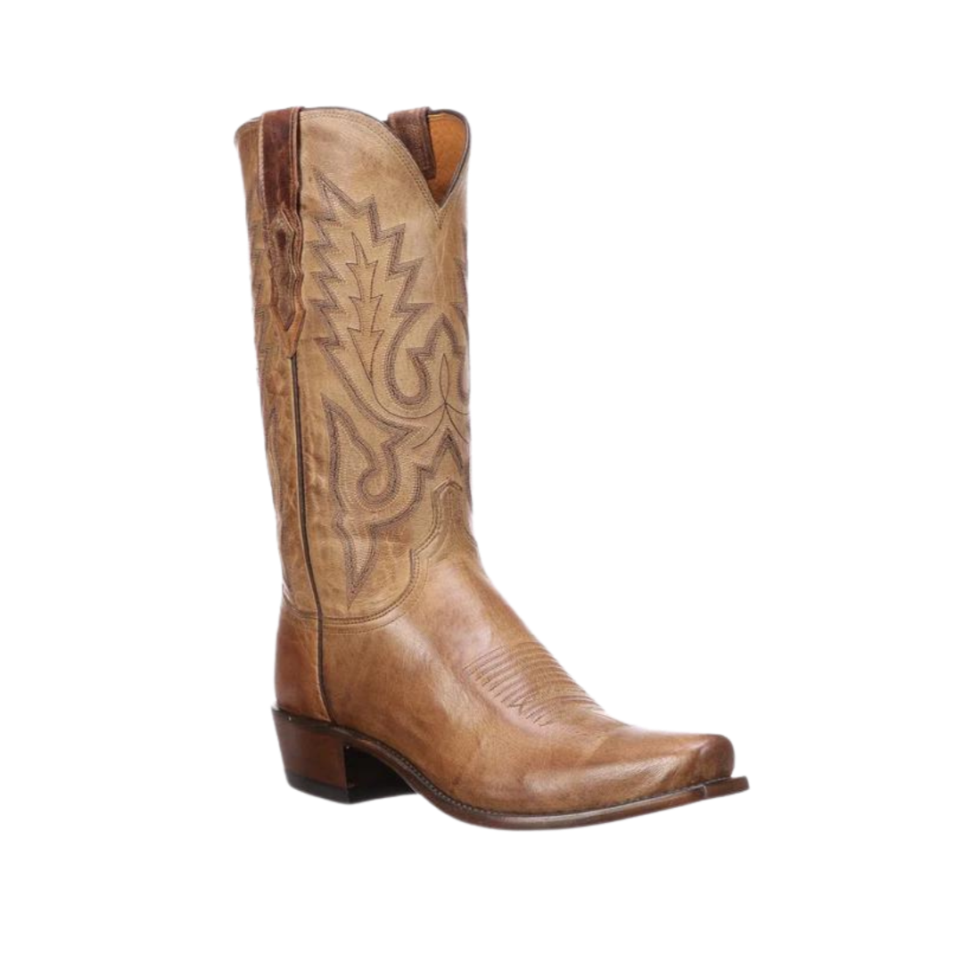 Lucchese Men’s Lewis Tan Mad Dog Light Brown Boots