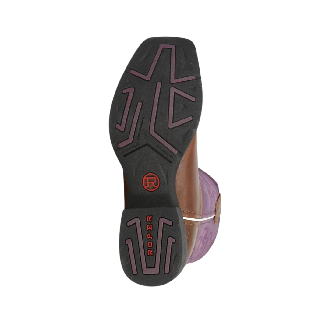 Roper Footwear Women's  Purple Leather Shaft Boots