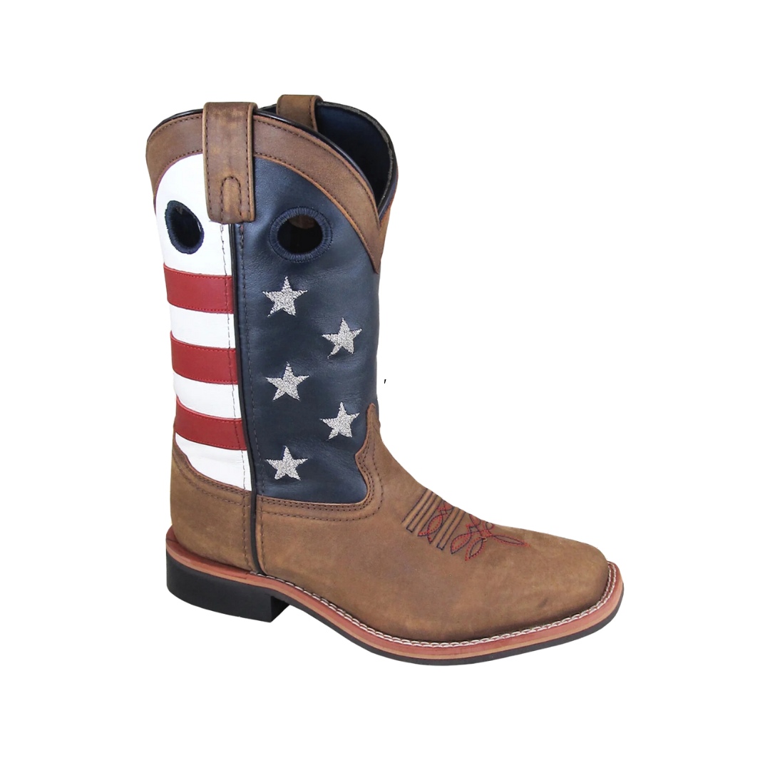 Smoky Mountain Women's Stars And Stripes Square Toe Western Boots