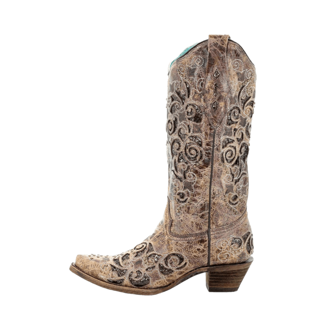 Corral Boots Women's Aracely Glitter Inlay Brown Boot
