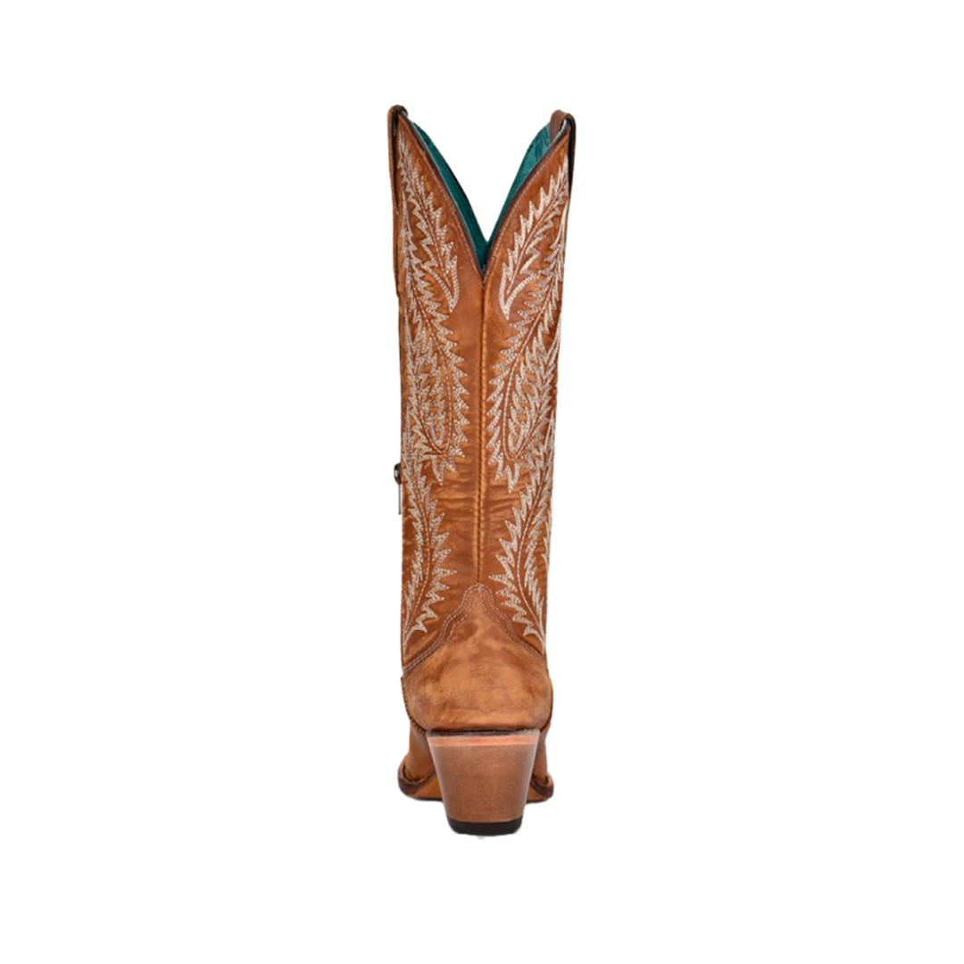 Corral Women's Golden Embroidered Light Brown Boots