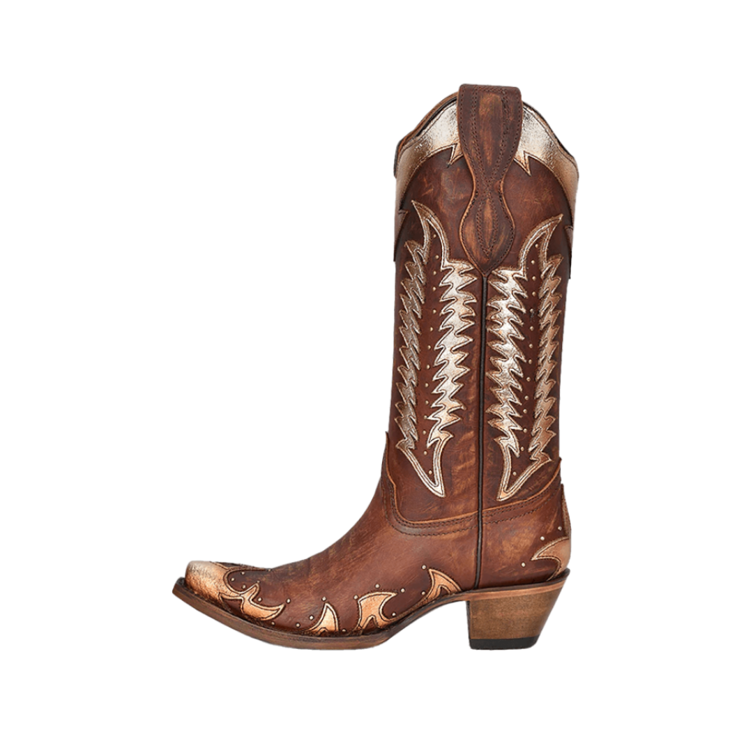 Corral Women's Leather Studded Brown Boots