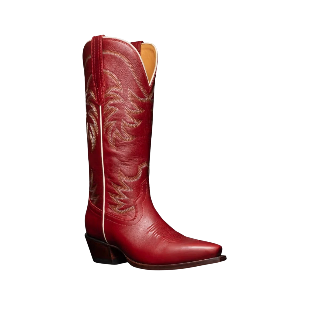 Tecovas Women's Annie Cowhide Scarlet Red Boots