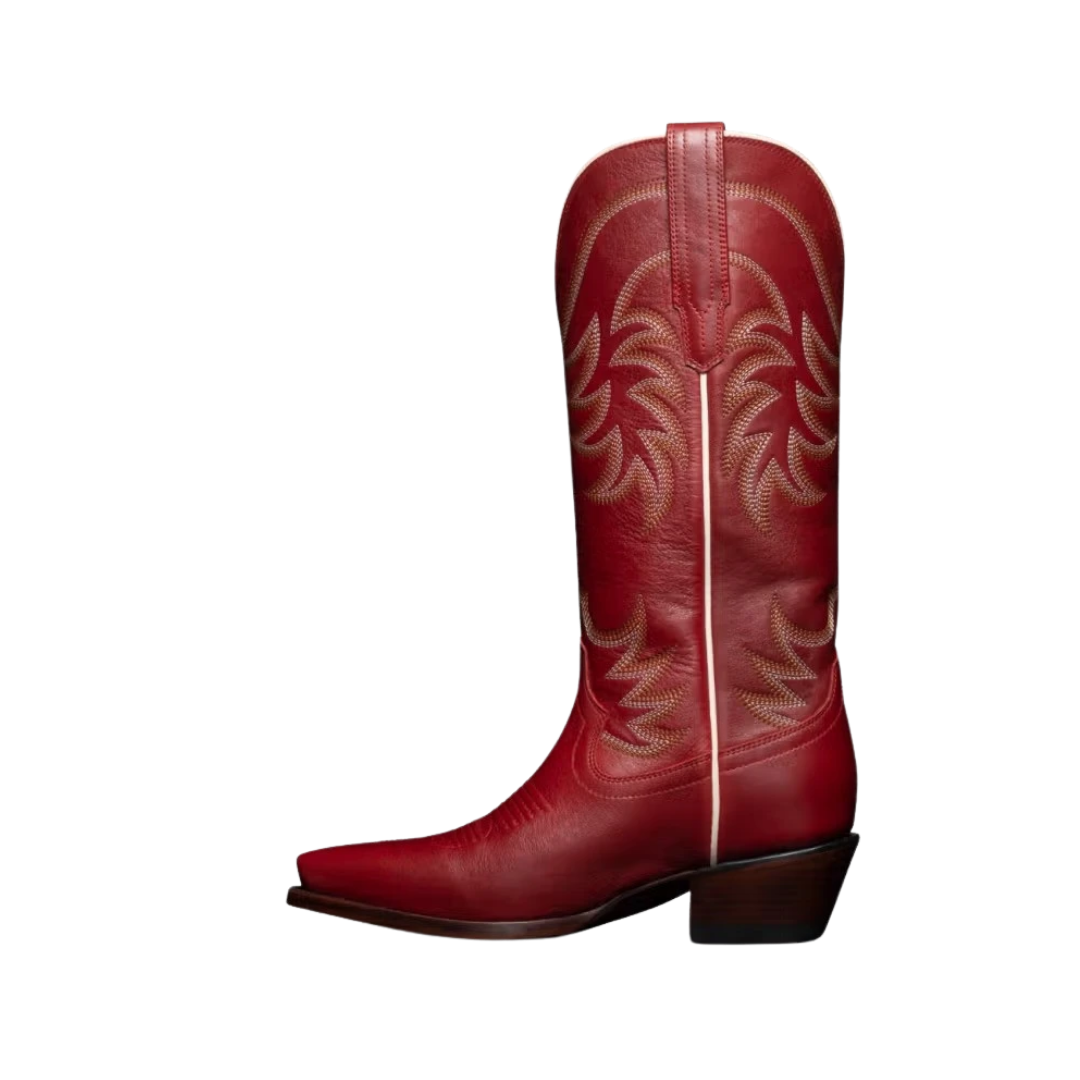 Tecovas Women's Annie Cowhide Scarlet Red Boots