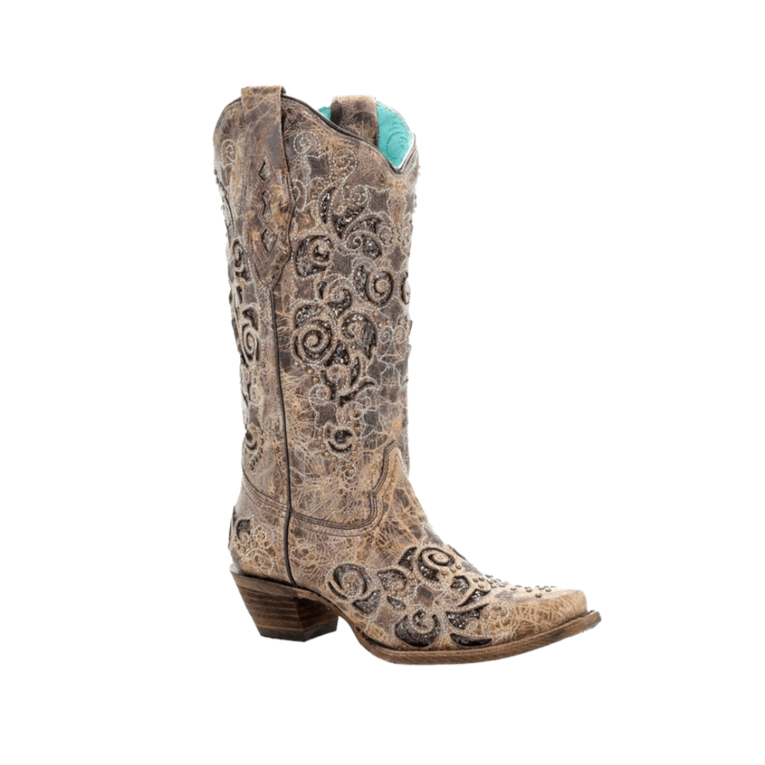 Corral Boots Women's Aracely Glitter Inlay Brown Boot