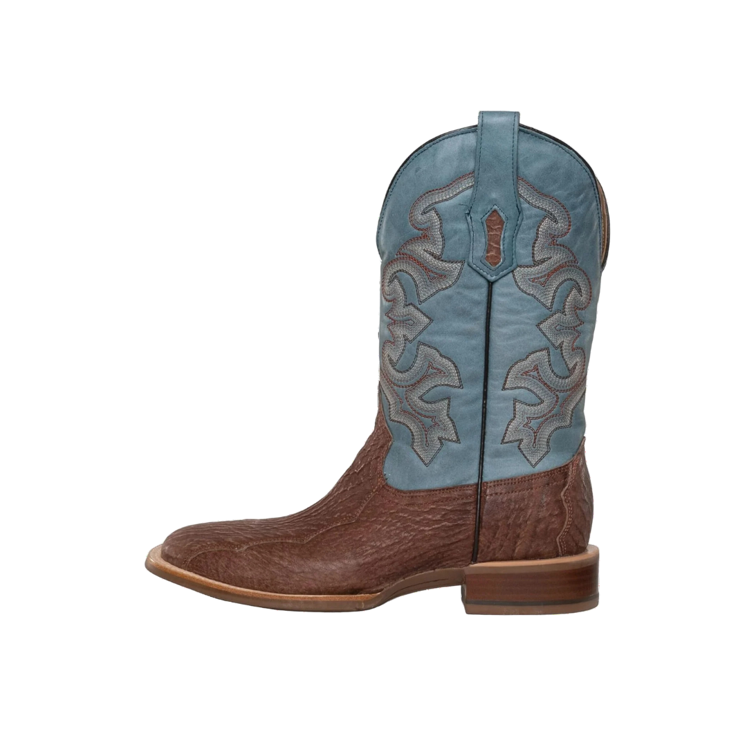 Corral Men's Honey Shark Wide Square Toe Blue Brown Boots