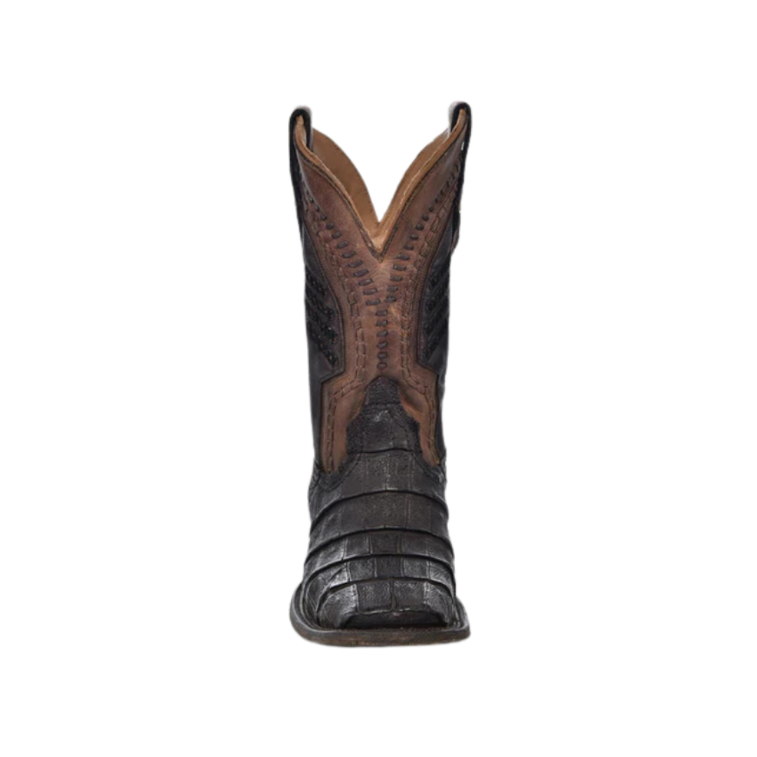 Corral Men's Caiman Embroidery Woven Oil Brown Boots