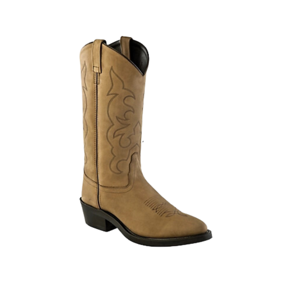 Old West Men's Tan Leather 13" Western Cowboy Boots