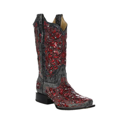 Corral Women's Glitter Inlay Red Boots