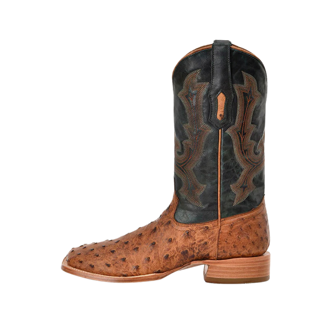 Corral Men's Embroidery Ostrich Tan Olive Boots