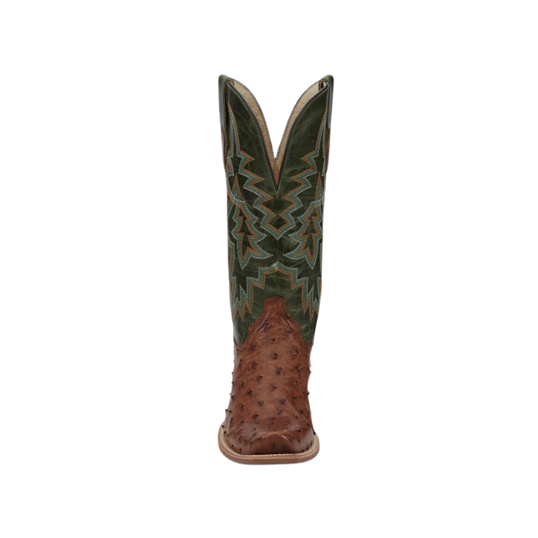 Tony Lama Men's Rylen Full Quill Ostrich Brown Boots