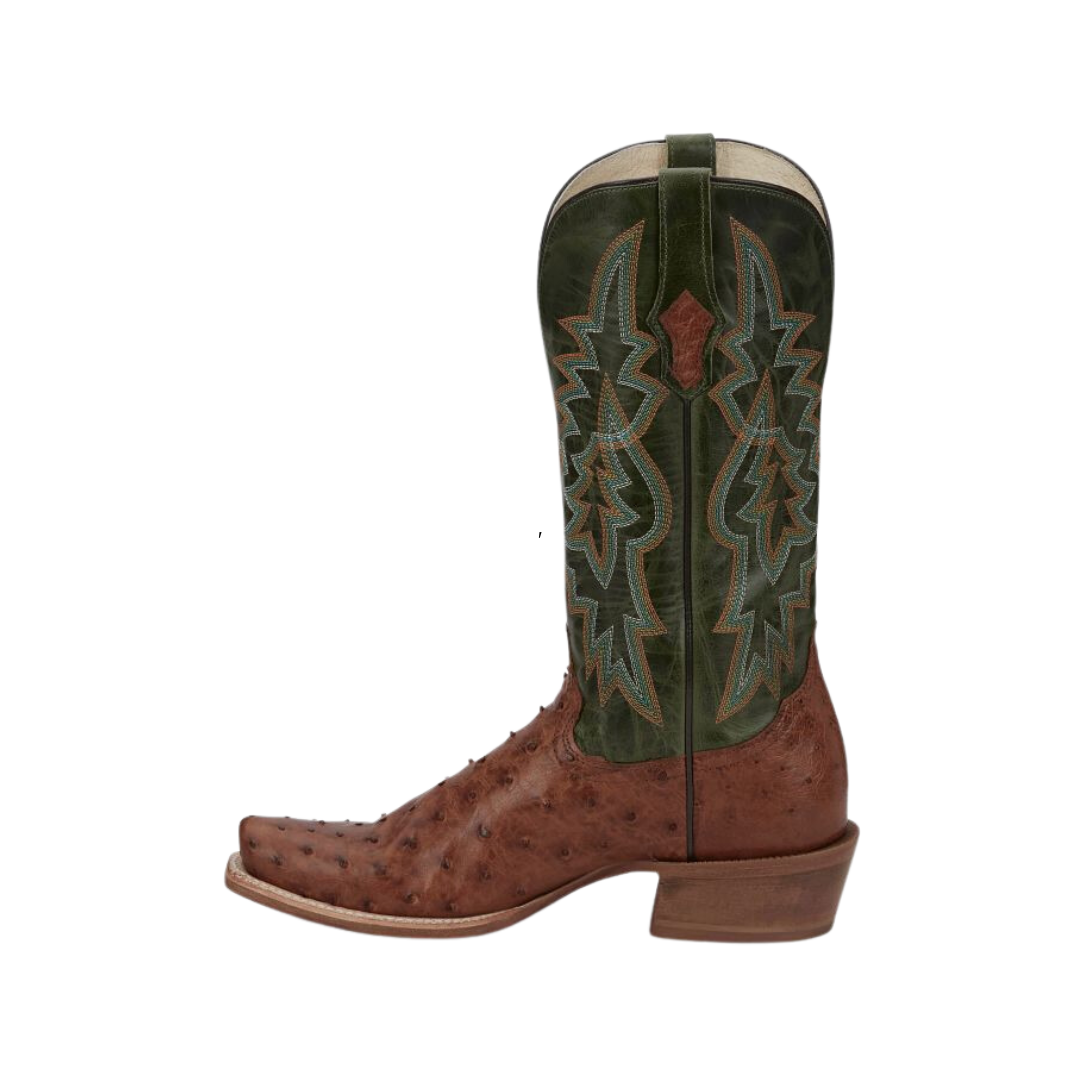 Tony Lama Men's Rylen Full Quill Ostrich Brown Boots