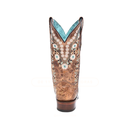 Corral Women's Glow In The Dark Floral Embroidery Cowboy Boot