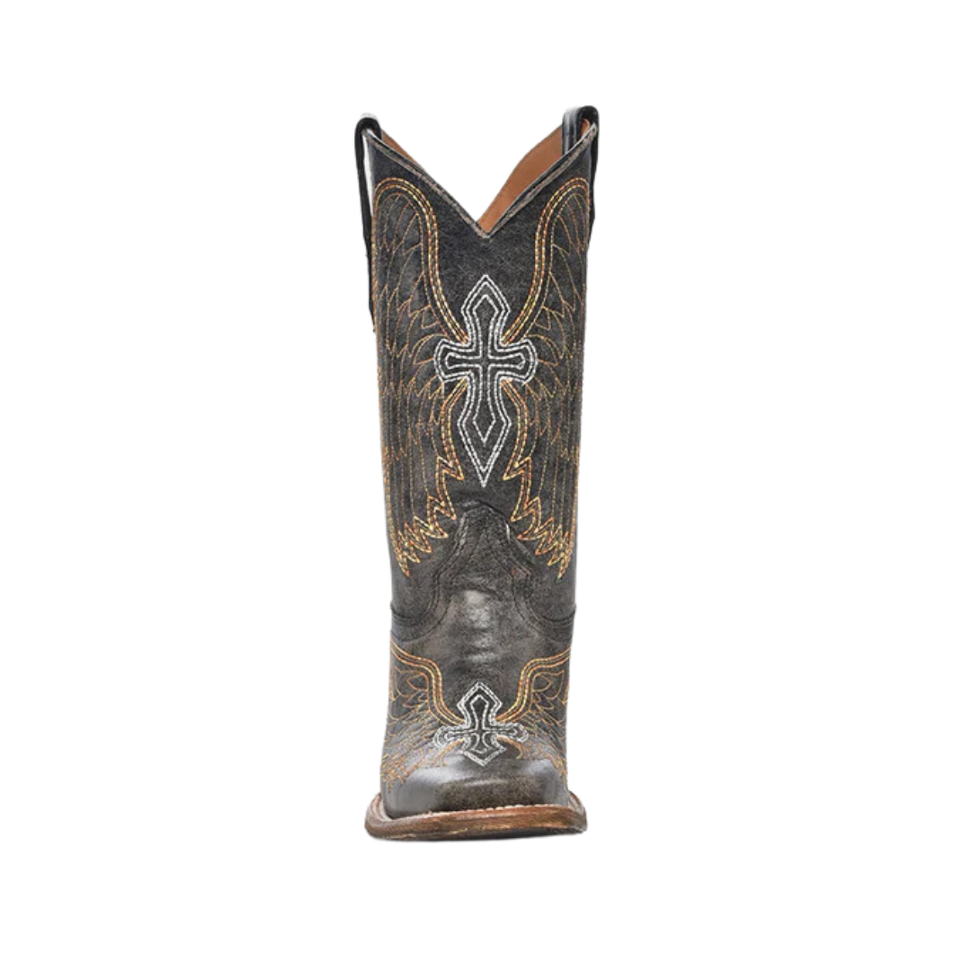 Corral Kid's Teens Cross And Wings Gray Boots