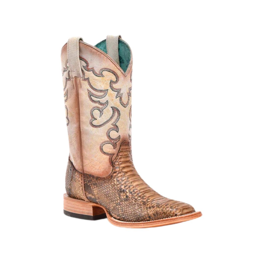 Corral Women's Embroidery Beige Python Taupe Boots