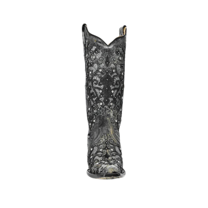 Corral Women's Glitter Inlay/crystals Sniped Toe Style Grey Boots
