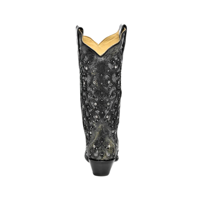 Corral Women's Glitter Inlay/crystals Sniped Toe Style Grey Boots