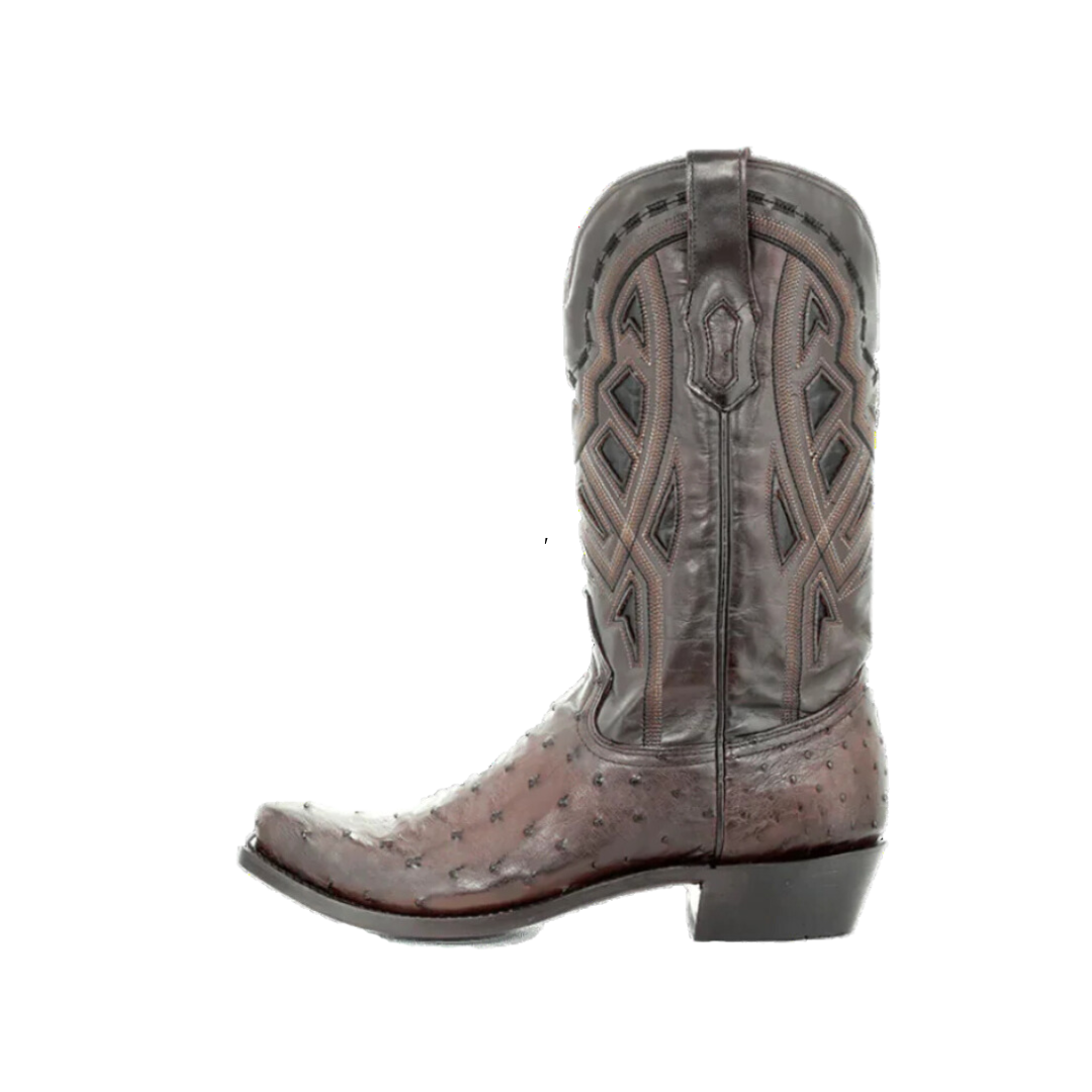 Corral Men's Ostrich Narrow Square Toe Chocolate Boots