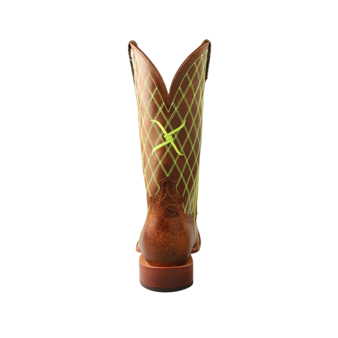 Twisted X Men's 12 Hooey Brown Peanut & Neon Green Boots
