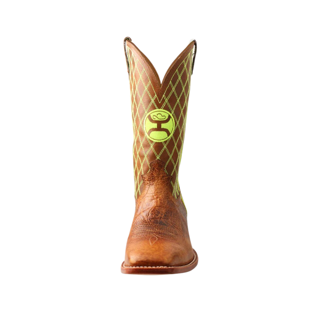 Twisted X Men's 12 Hooey Brown Peanut & Neon Green Boots