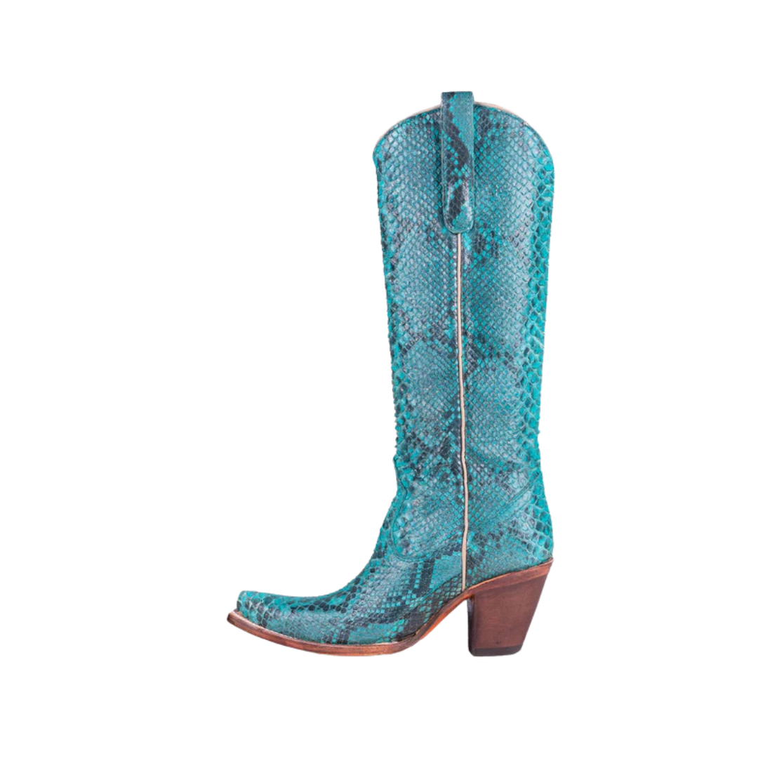 Turquoise Python Pumps Corral Women's Python Tall Top Turquoise Boots - Wild, Flirty ...