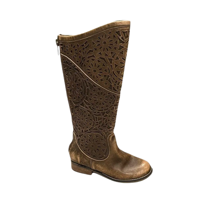 Circle G Unisex Laser Cut Brown Boots