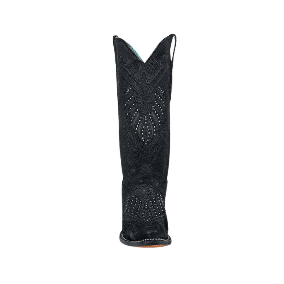 Corral Women's Overlay Embroidery Studs Cowboy Black Boots