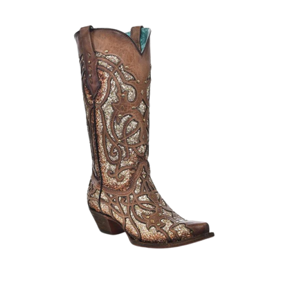 Corral Women's Orix Glittered Inlay Brown Boots