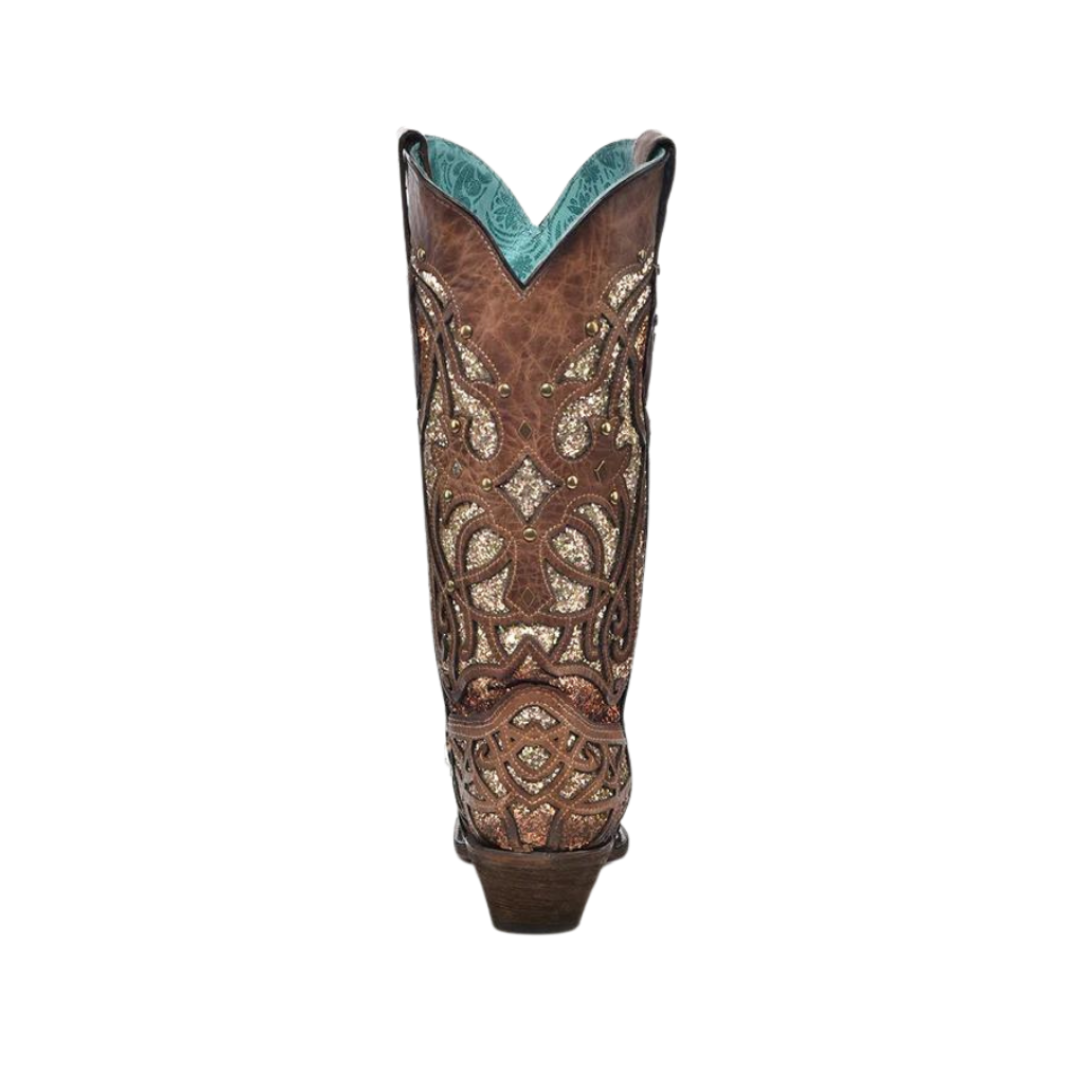 Corral Women's Orix Glittered Inlay Brown Boots