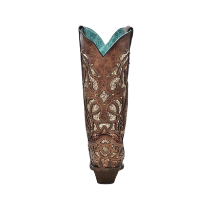 Corral Women's Orix Glittered Inlay Brown Boots