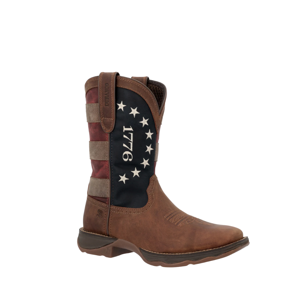 Durango Women's Rebel America 250 Flag Brown Boots