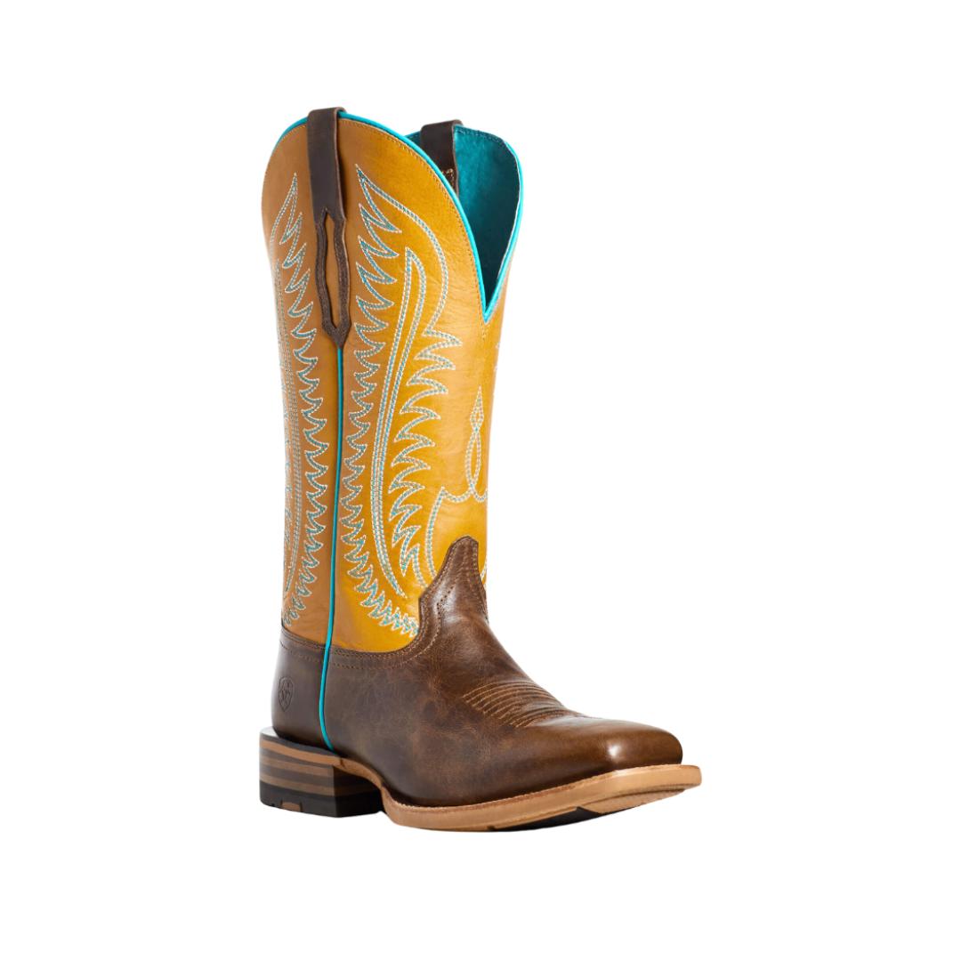 Ariat Women's Belmont Mustard Cowboy Brown Boots