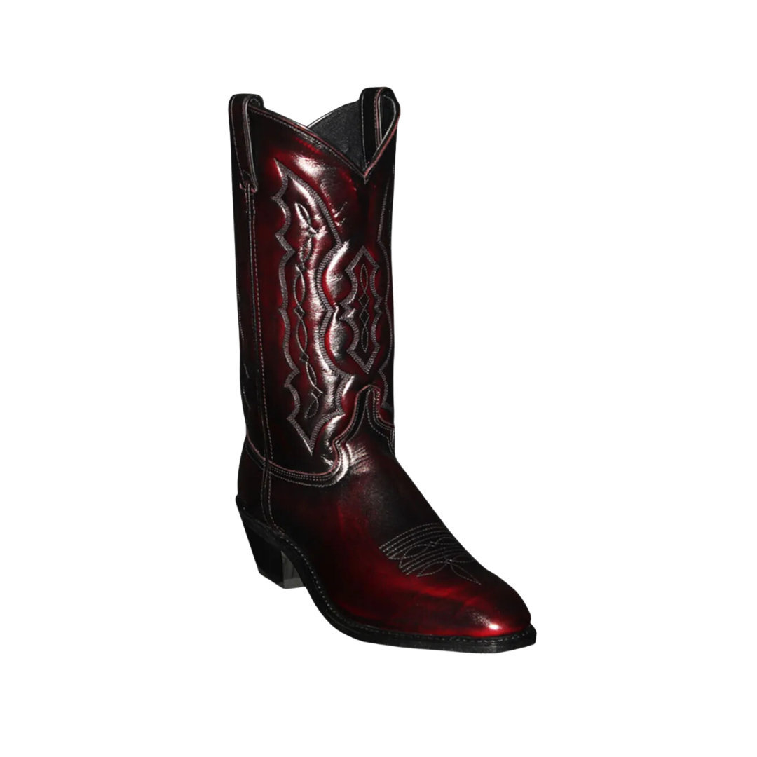 Abilene Men's Square Dress Toe Western Black Cherry Boots