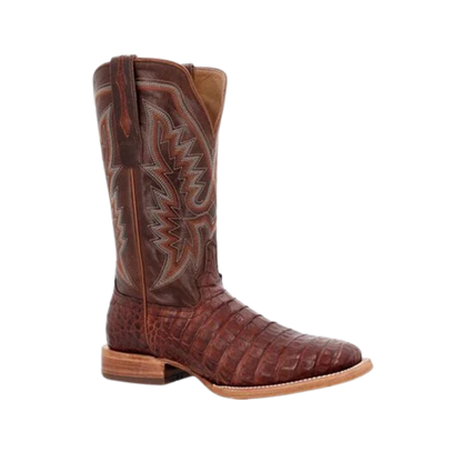 Rocky Boot Unisex Durango Collection Caiman Belly Western Cognac And Cigar Boots