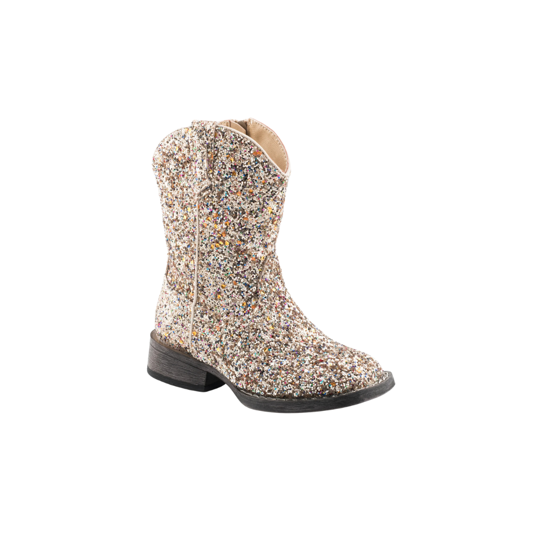 Roper Footwear Toddler Girl's Glitter Galore Multicolor Boots