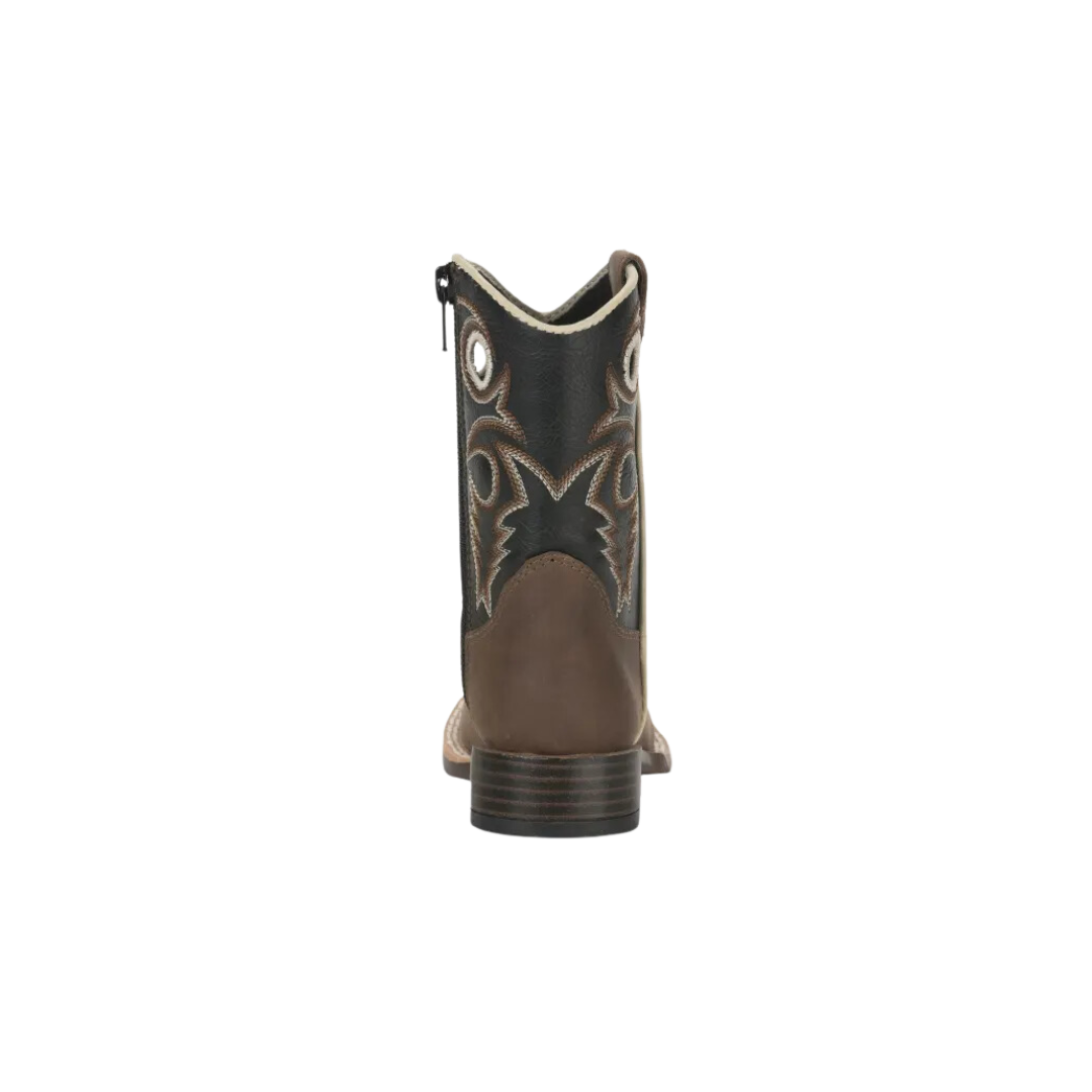 Blazin Roxx Toddler Boy's Double Barrel Trace Brown Boots