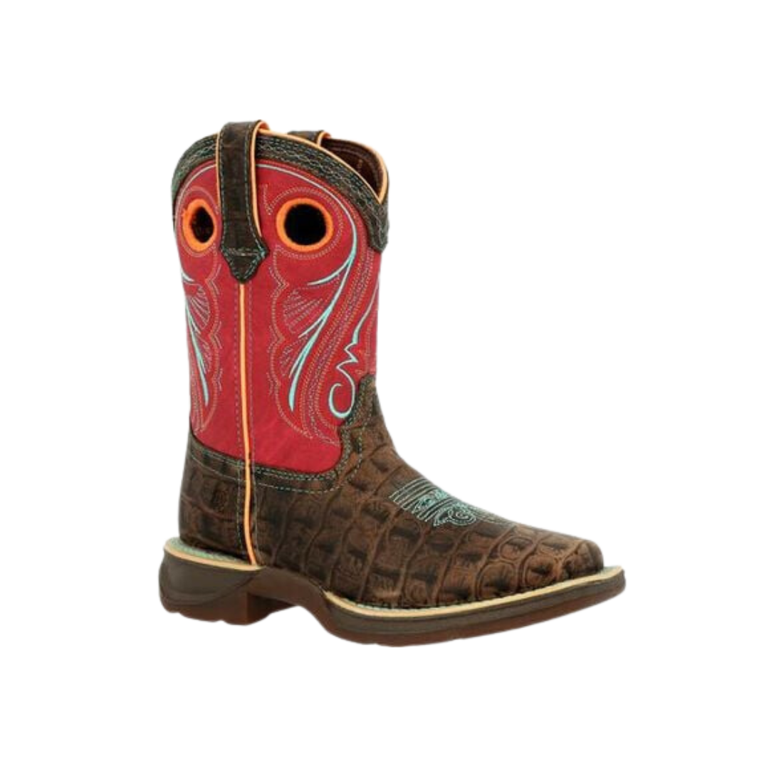 Durango Youth Boy's Gator Emboss Western Brown Boots
